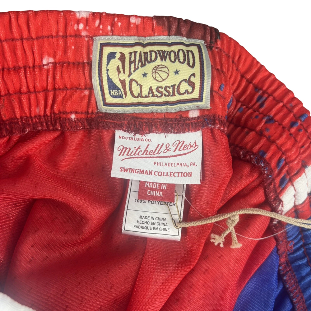 Mitchell & Ness NBA 76ers 1996 Hyper Hoops Swingman Shorts Red Scarlet Men’s L - Picture 4 of 13